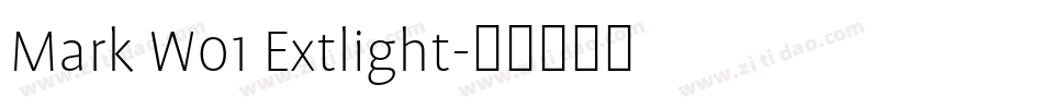 Mark W01 Extlight字体转换